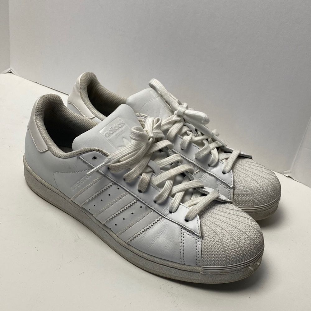 Adidas Superstar Foundation Triple White Shell Toe Sneakers B27136 Men's Size 10